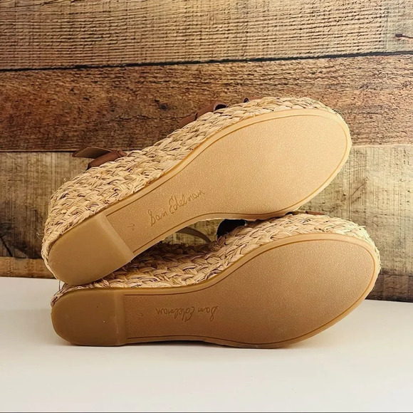 NWOT Sam Edelman Darline Leather Braided Wedge Espadrille Platform Sandals - Picture 9 of 10